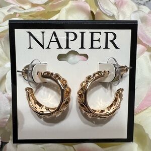 Napier Gold Tone Huggie Earrings